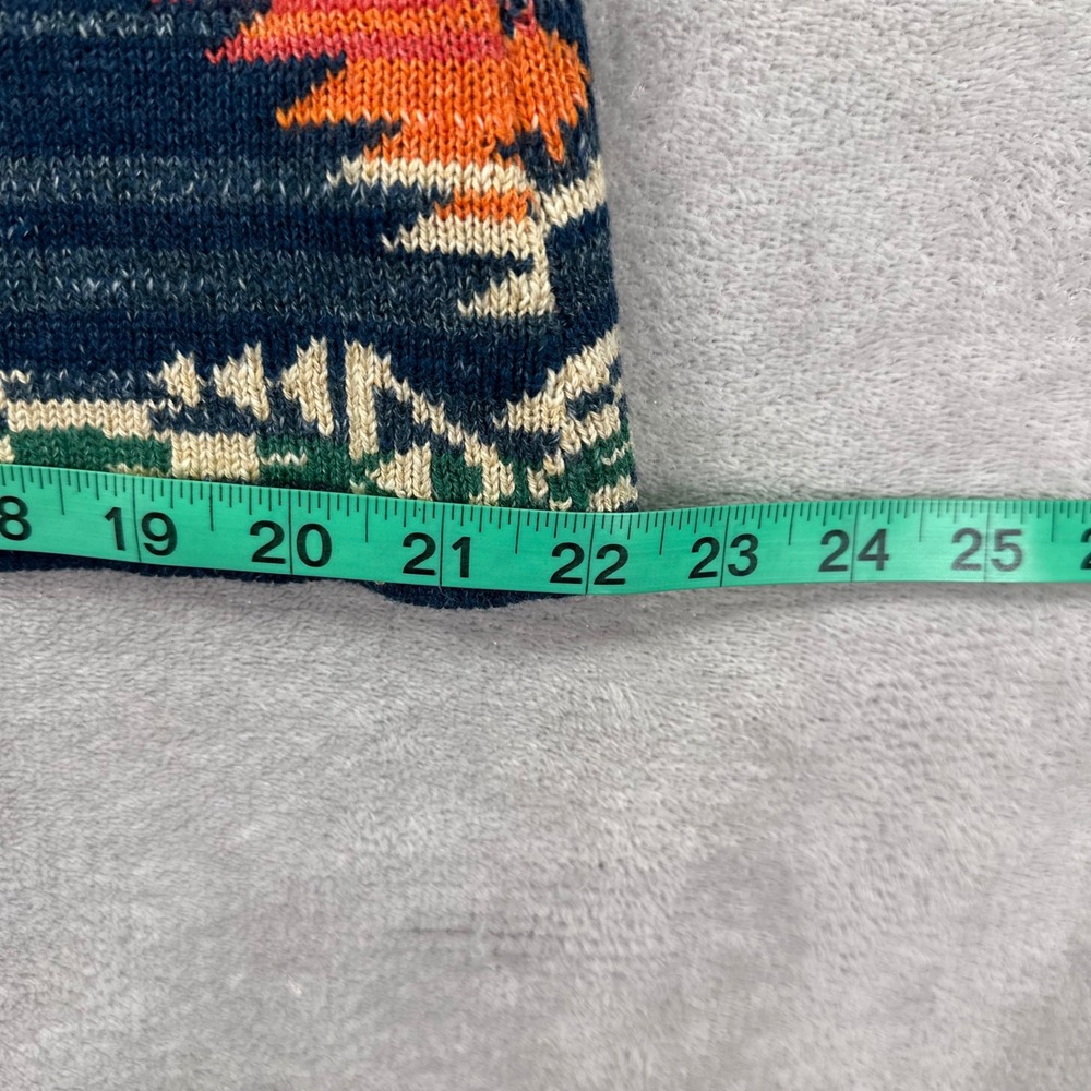 Polo Ralph Lauren Mini Skirt Women L/XL Navy Southwestern Cotton Knit Wrap Style - Picture 8 of 10